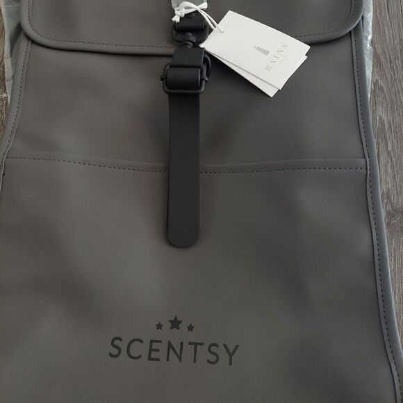 NEW Rains 1220 Waterproof Backpack in Charcoal Scentsy Logo